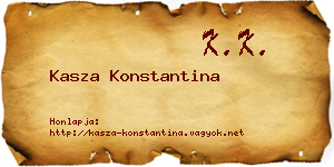 Kasza Konstantina névjegykártya